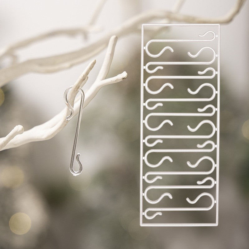 S-Hook Christmas Ornament Hangers Sheet of 10 - Clear