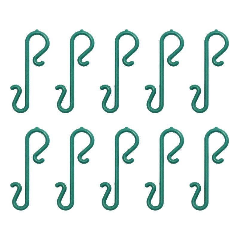 S-Hook Christmas Ornament Hangers Sheet of 10 - Green - 2