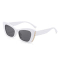 Pearl Embellished Cat Eye Sunglasses - WHITE