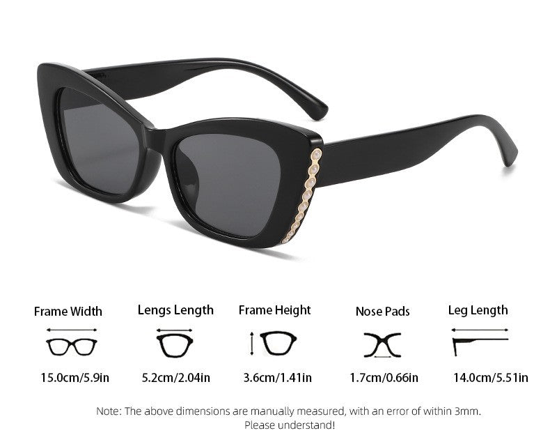 Pearl Embellished Cat Eye Sunglasses - view 1