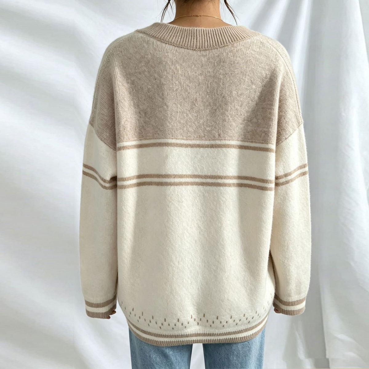 Cowboy Horse Jacquard Longline Cardigan - Apricot - 2