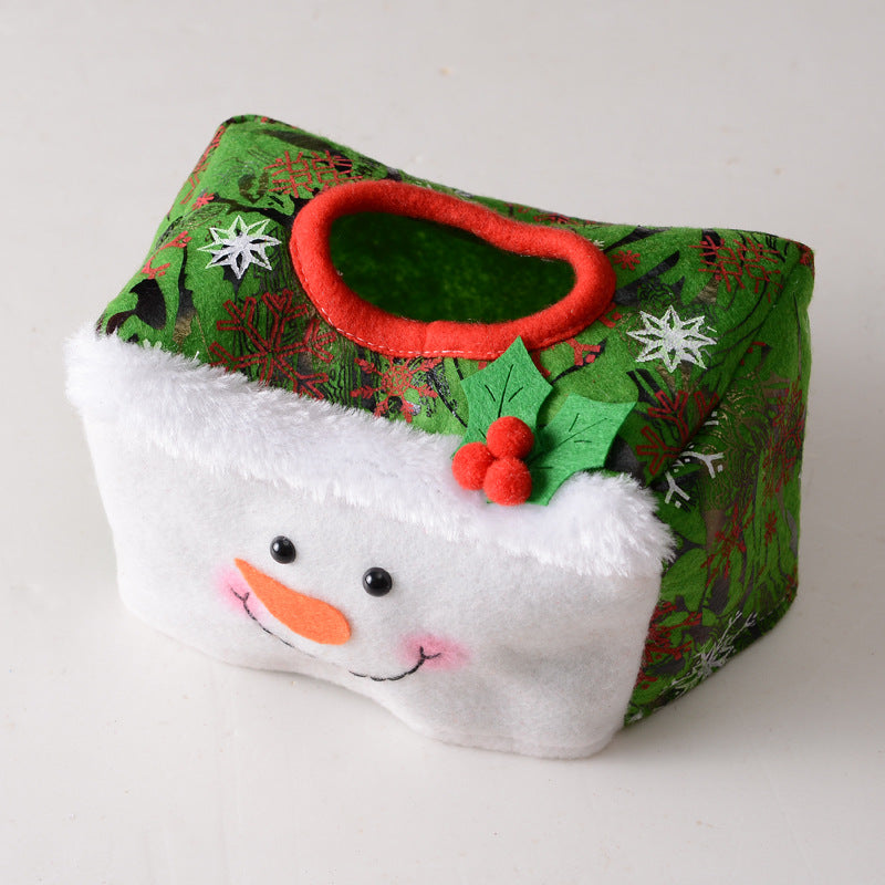 Santa and Snowman Tissue Box Cover Decor