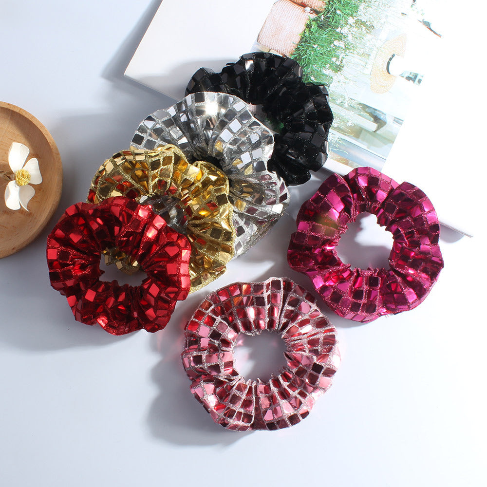 Mirror Sequin Scrunchie For Party Nights