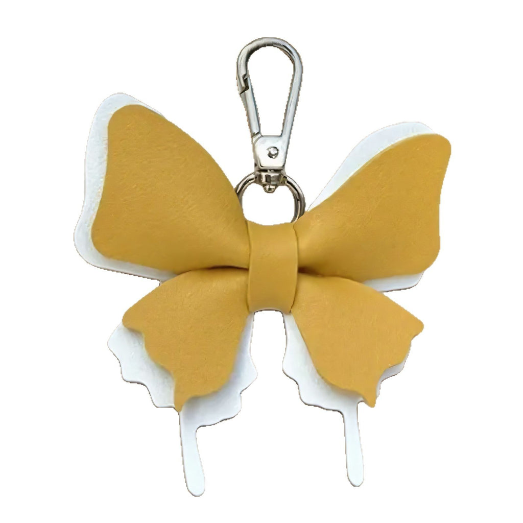 Layered Leather Butterfly Bag Charm - view 1