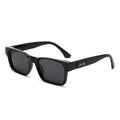 Slim Rectangle Frame Retro Sunglasses - Color_01