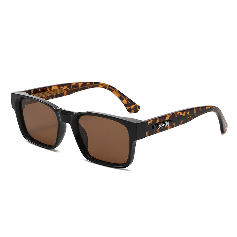 Slim Rectangle Frame Retro Sunglasses - Color_03