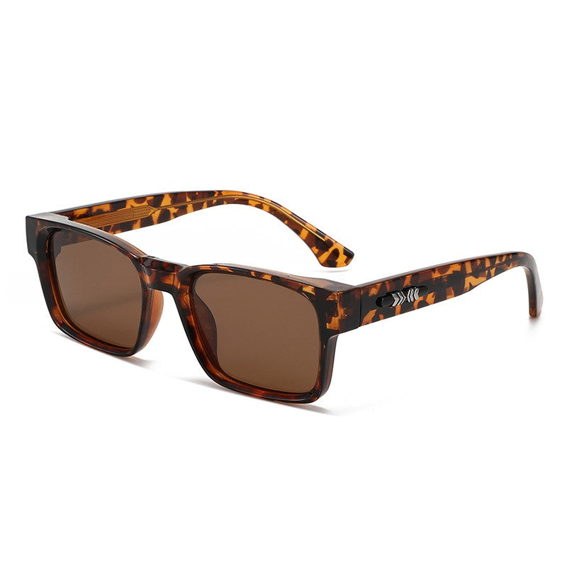 Slim Rectangle Frame Retro Sunglasses - Color_05