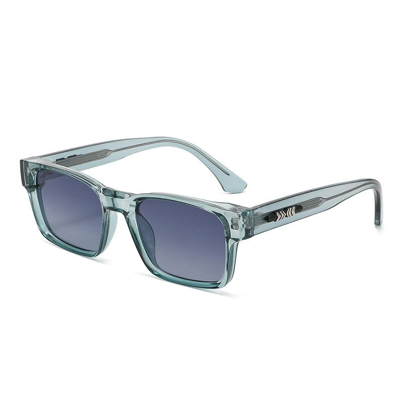 Slim Rectangle Frame Retro Sunglasses - Color_07