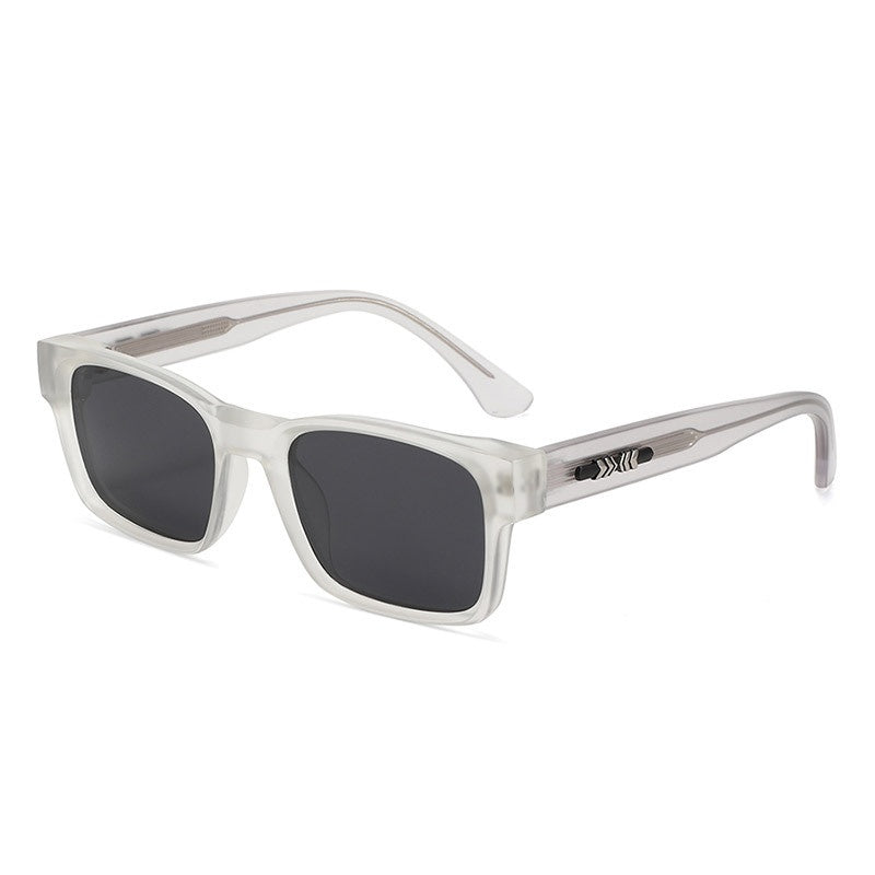 Slim Rectangle Frame Retro Sunglasses - Color_08