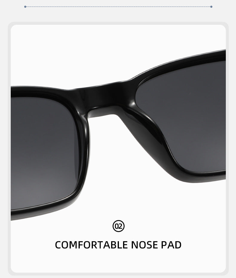 Slim Rectangle Frame Retro Sunglasses - view 3