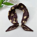 Printed Satin Neck Scarf with Magnetic Clasp - C6