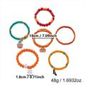 Stackable Beaded Bracelet Set With Spooky Charms - C1