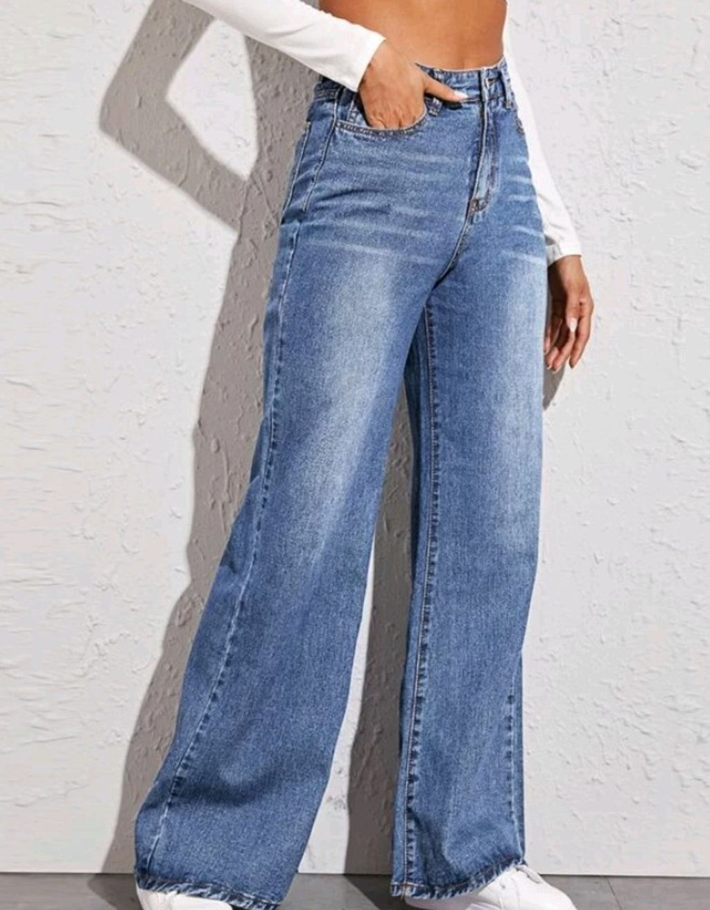 High Waisted Wide Leg Baggy Jeans - view 1