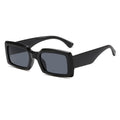 Thick Rim Rectangular Y2K Sunglasses - Black