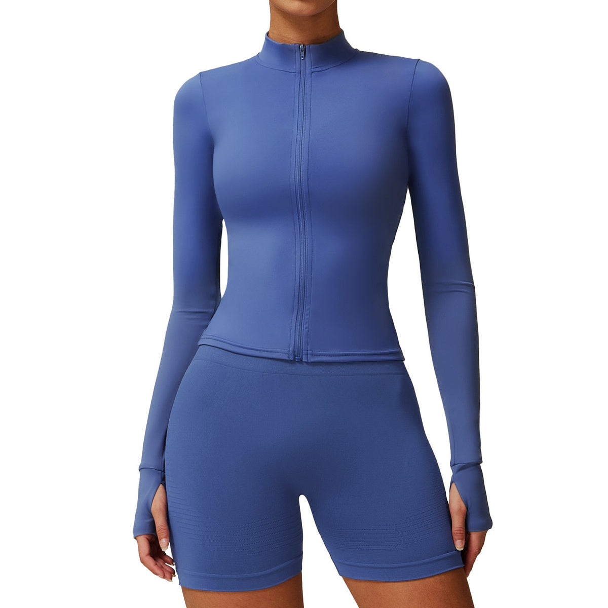 Buttery Soft Slim Full Zip Thumbhole Workout Jacket