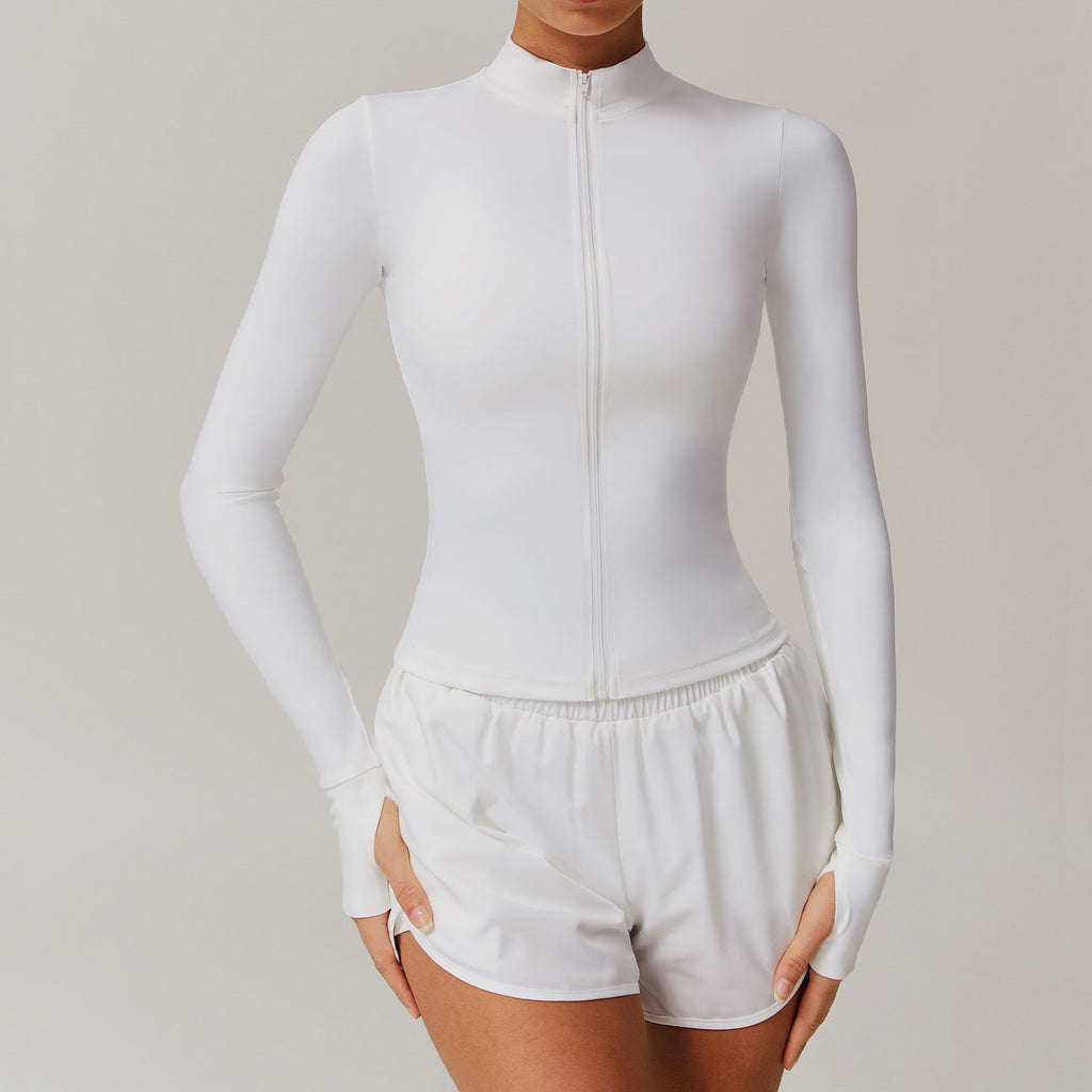 Buttery Soft Slim Full Zip Thumbhole Workout Jacket