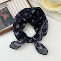 Square Neckerchief Scarf With Paisley Dot Print - Color_15