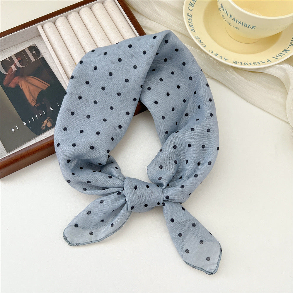 Square Neckerchief Scarf With Paisley Dot Print - Color_25