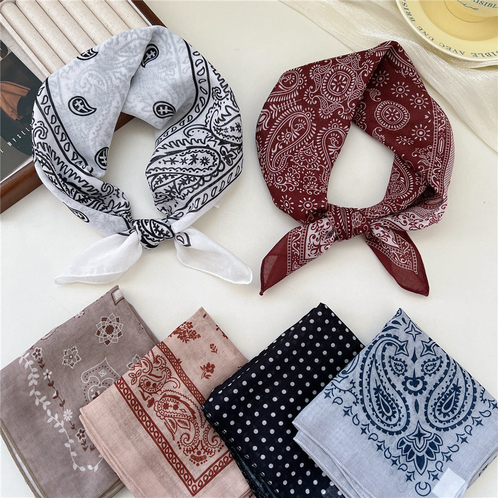 Square Neckerchief Scarf With Paisley Dot Print - view 2