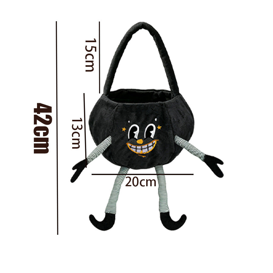 Plush Jack O Lantern Candy Bucket Bag - B_Monster