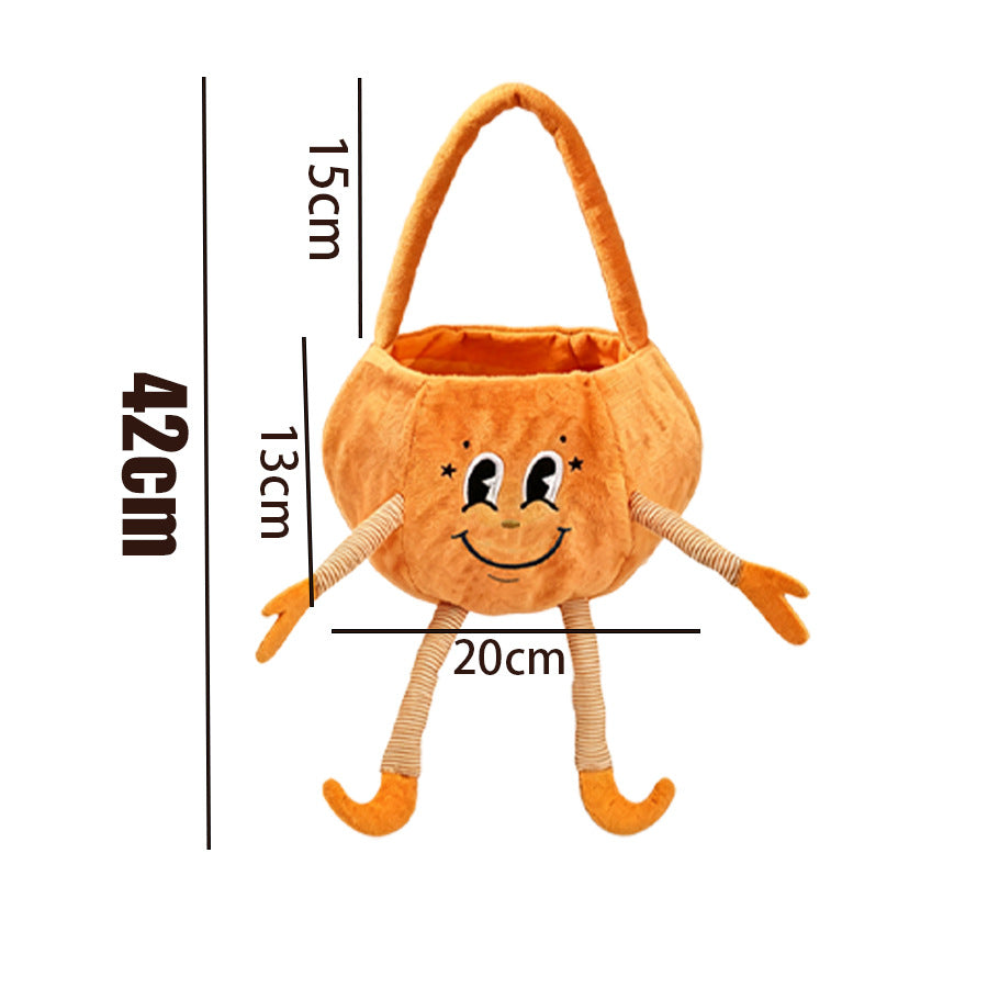 Plush Jack O Lantern Candy Bucket Bag - O_Monster