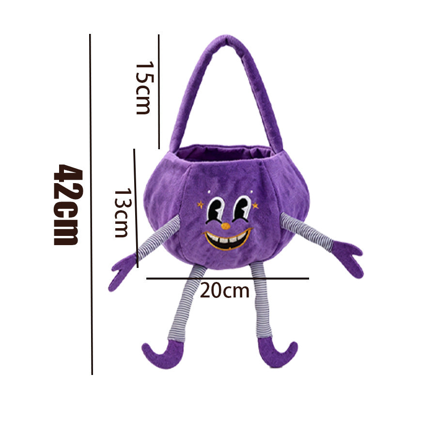 Plush Jack O Lantern Candy Bucket Bag - P_Monster