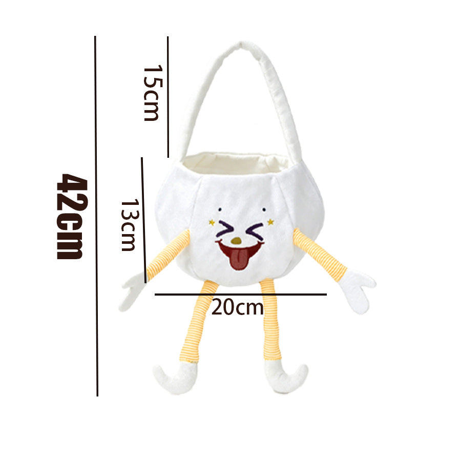 Plush Jack O Lantern Candy Bucket Bag - W_Monster