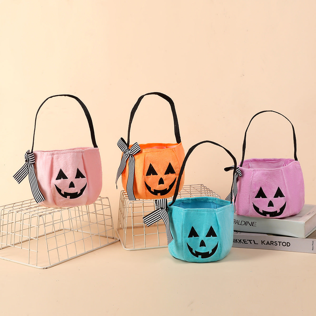 Plush Jack O Lantern Candy Bucket Bag - view 1