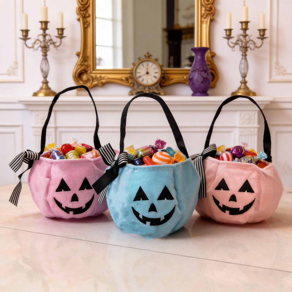 Plush Jack O Lantern Candy Bucket Bag - view 2