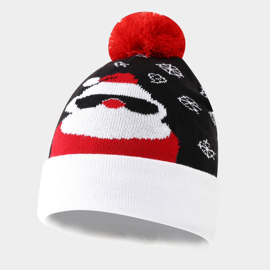 Holiday Jacquard Pom Pom Cuffed Beanie - C6