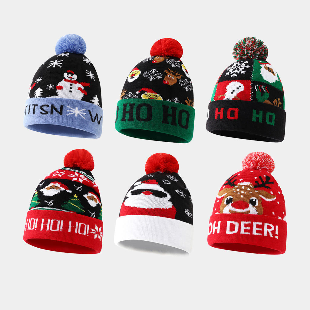 Holiday Jacquard Pom Pom Cuffed Beanie - view 1