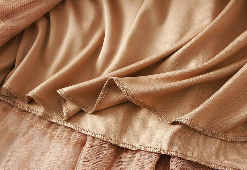 Tiered Ruffle Tulle Elastic Waist Maxi Skirt - view 17