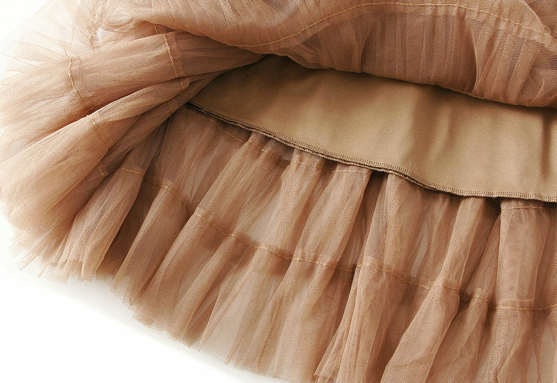 Tiered Ruffle Tulle Elastic Waist Maxi Skirt - view 18