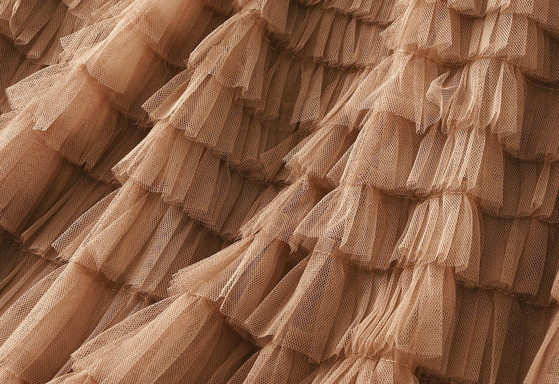 Tiered Ruffle Tulle Elastic Waist Maxi Skirt - view 19