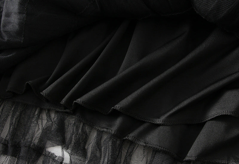 Tiered Ruffle Tulle Elastic Waist Maxi Skirt - view 21