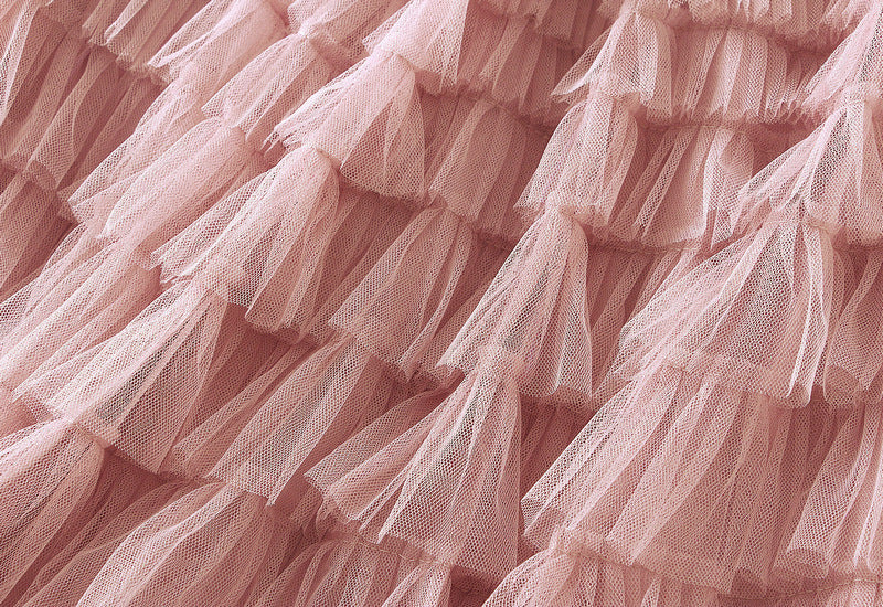 Tiered Ruffle Tulle Elastic Waist Maxi Skirt - view 27