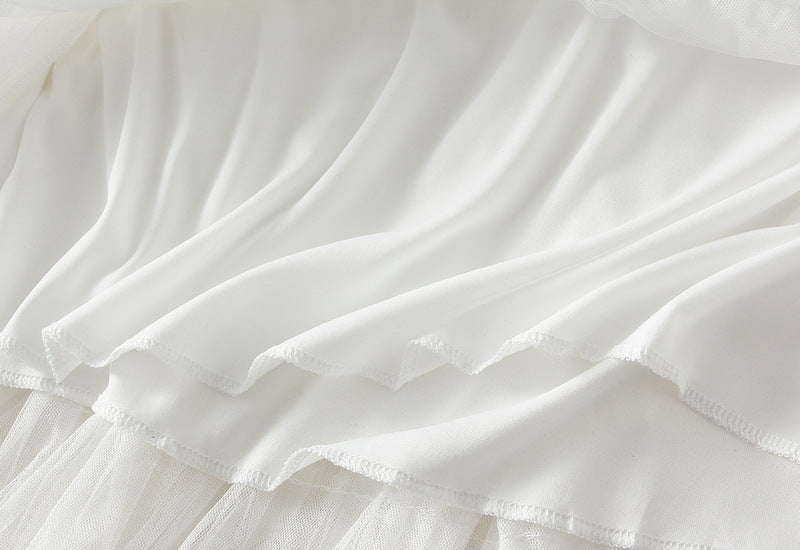 Tiered Ruffle Tulle Elastic Waist Maxi Skirt - view 29