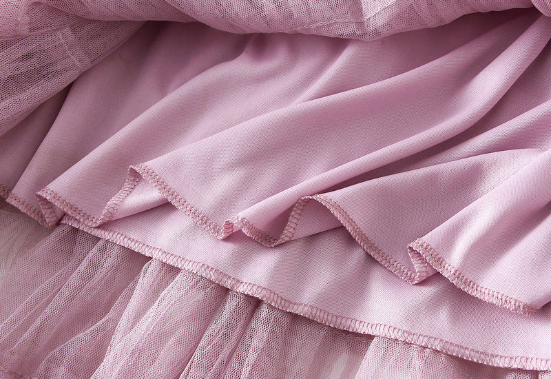 Tiered Ruffle Tulle Elastic Waist Maxi Skirt - view 41