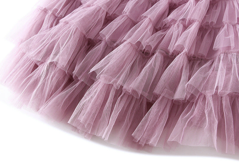 Tiered Ruffle Tulle Elastic Waist Maxi Skirt - view 42