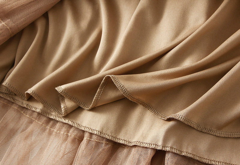 Tiered Ruffle Tulle Elastic Waist Maxi Skirt - view 49