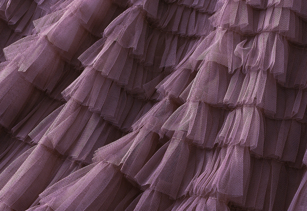 Tiered Ruffle Tulle Elastic Waist Maxi Skirt - view 5