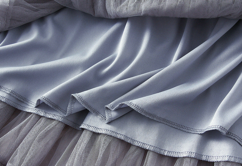 Tiered Ruffle Tulle Elastic Waist Maxi Skirt - view 54