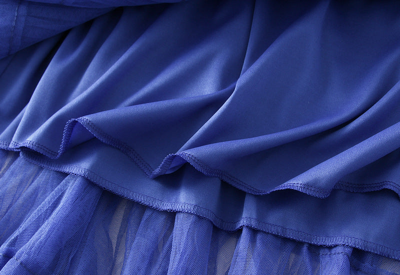 Tiered Ruffle Tulle Elastic Waist Maxi Skirt - view 59