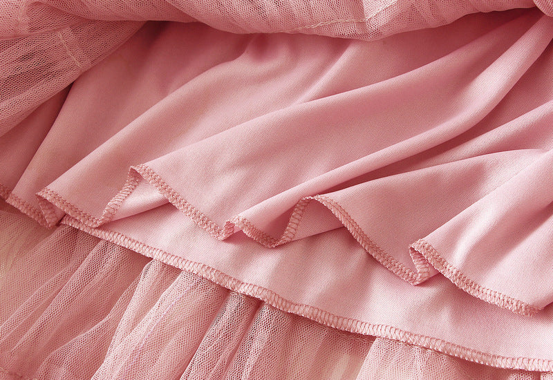 Tiered Ruffle Tulle Elastic Waist Maxi Skirt - view 69