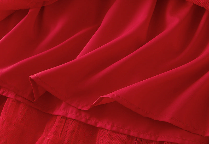 Tiered Ruffle Tulle Elastic Waist Maxi Skirt - view 9