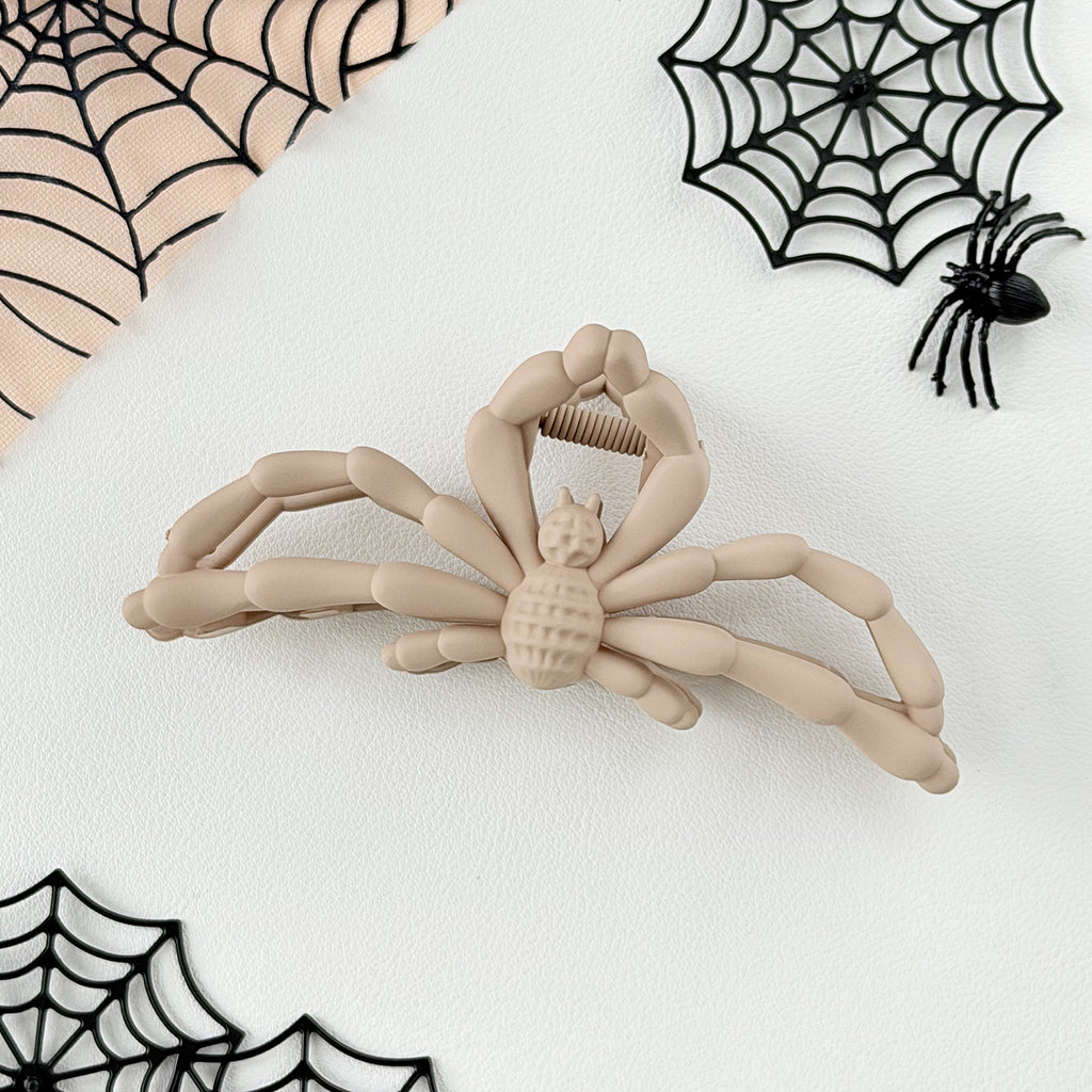 Creepy Spider Statement Hair Claw Clip - Khaki
