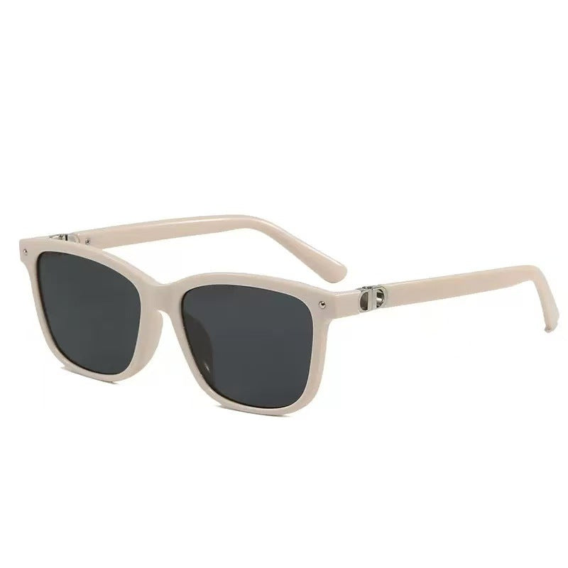 Oversized Square Frame Statement Sunglasses - Beige