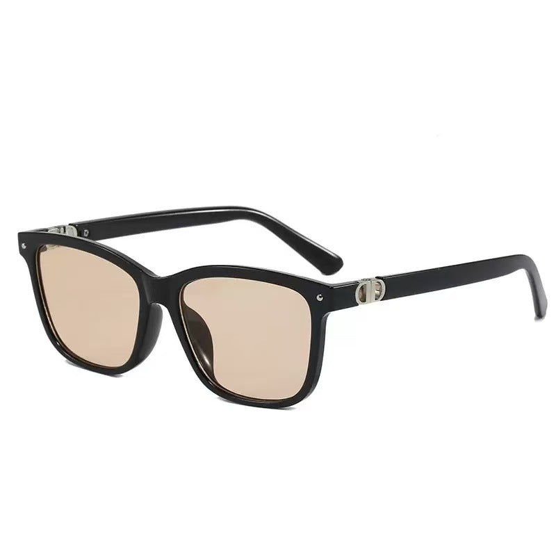 Oversized Square Frame Statement Sunglasses - Black_C