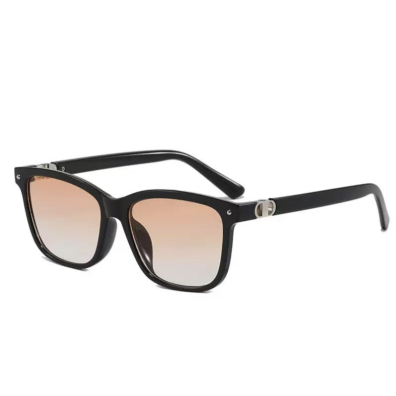Oversized Square Frame Statement Sunglasses - Black_P