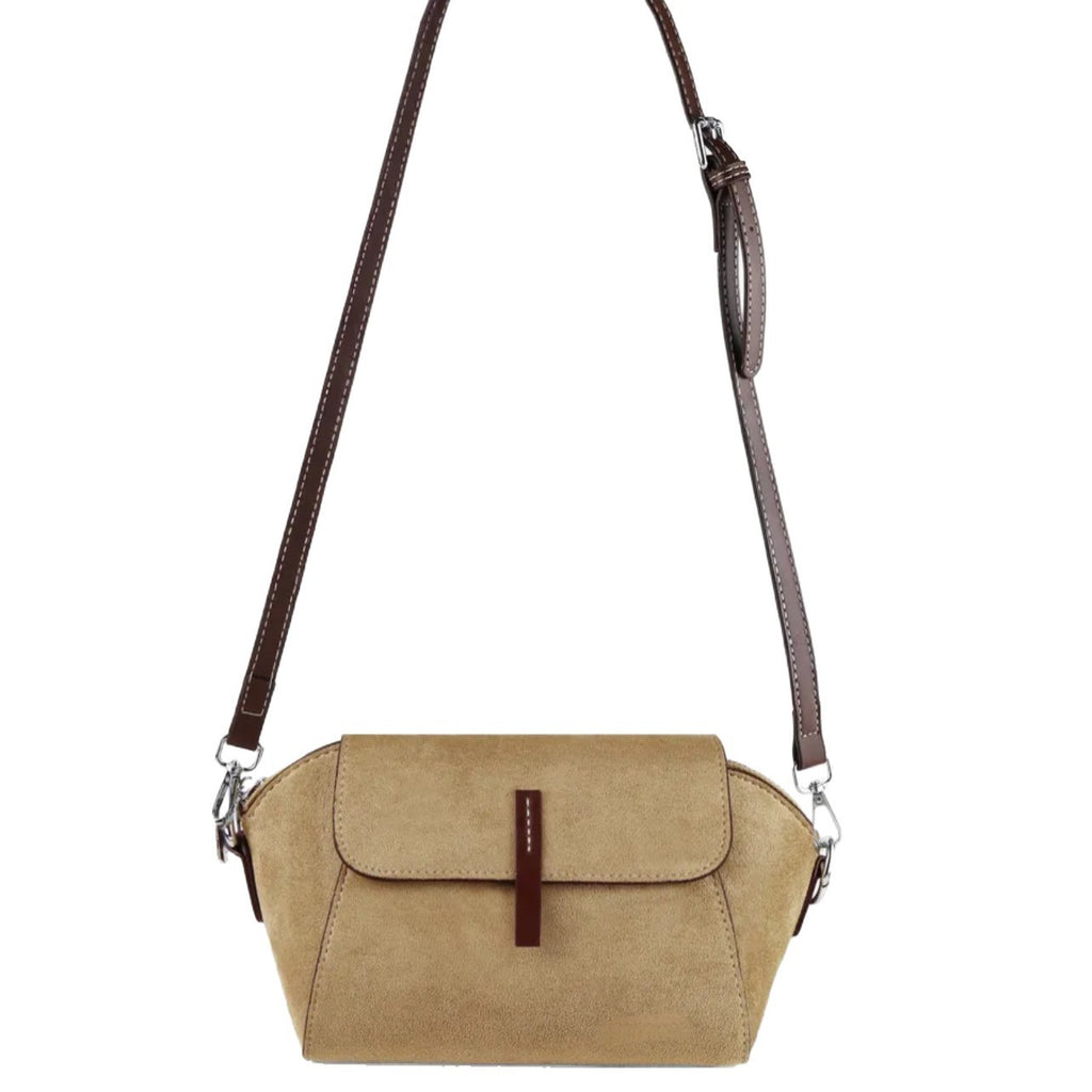 Faux Suede Flap Crossbody Camera Bag